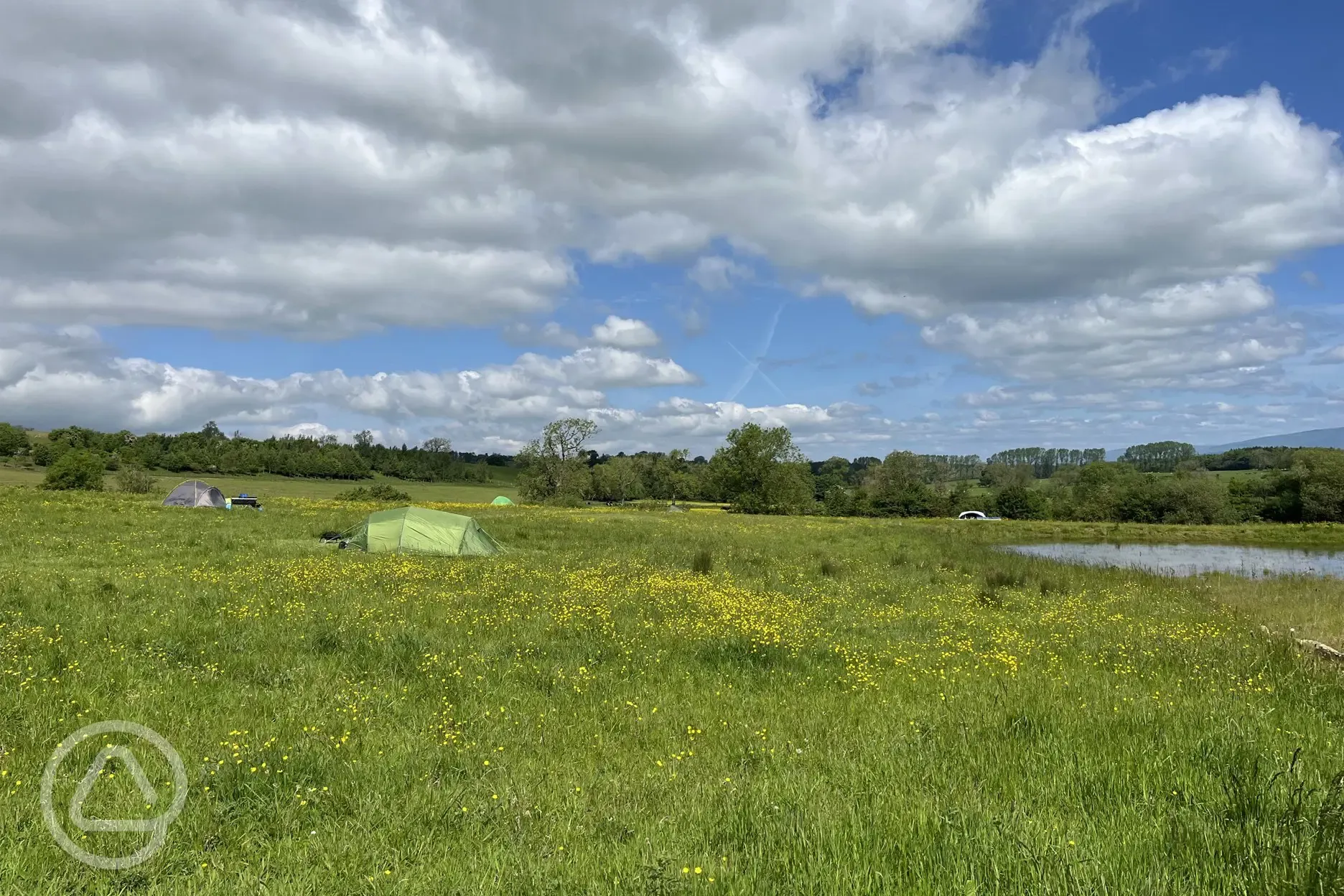 Non electric grass tent pitches