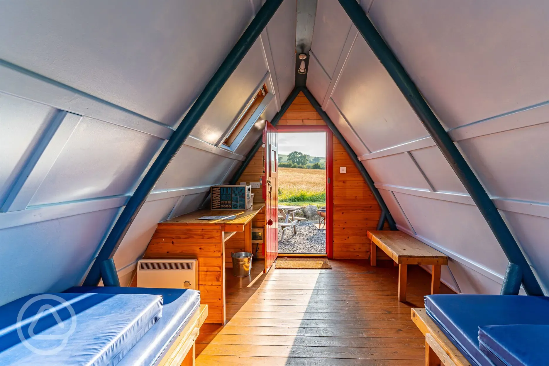 Glamping pod spacious interior