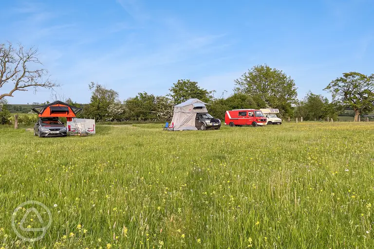 Non electric grass campervan pitches