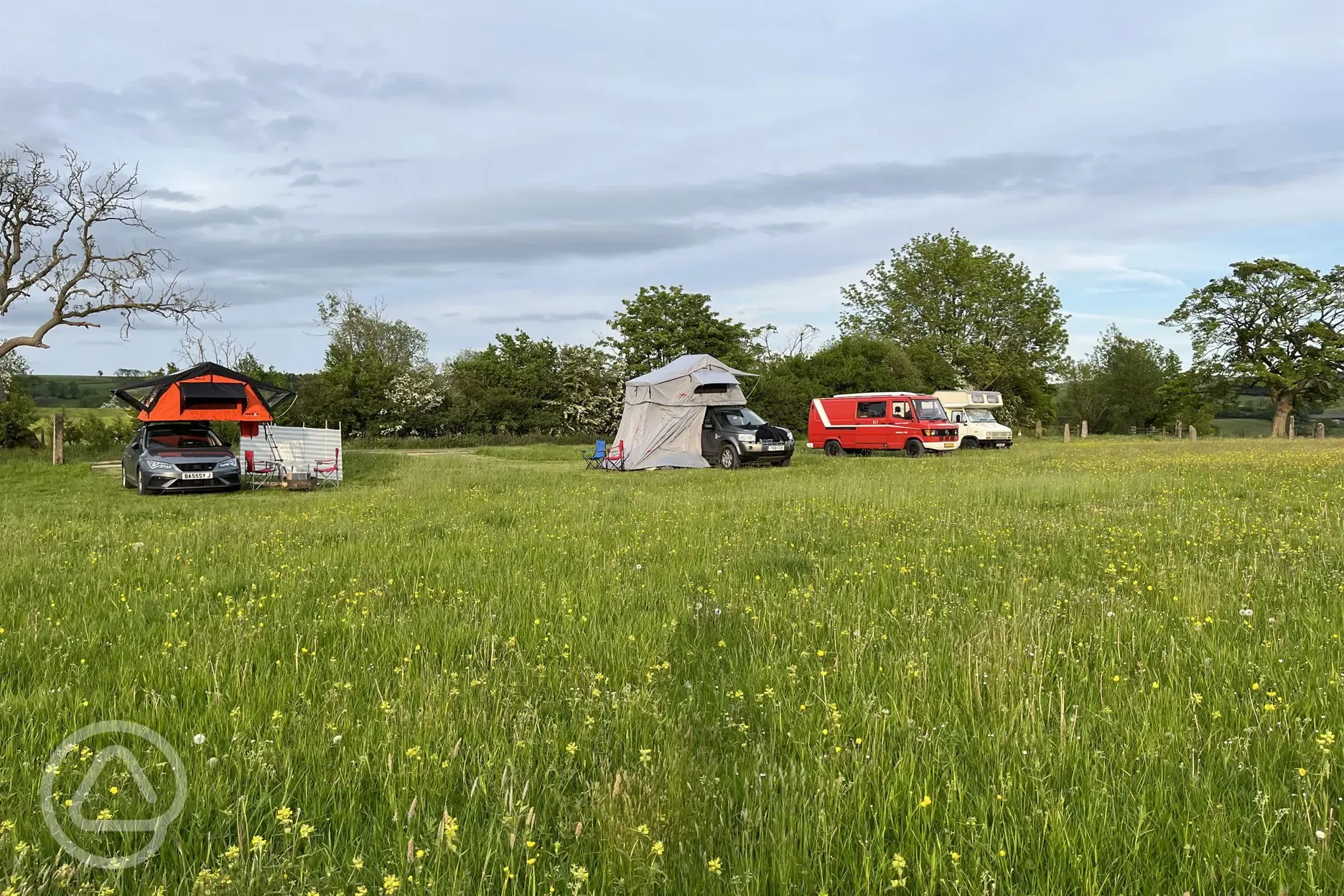 Non electric grass campervan pitches