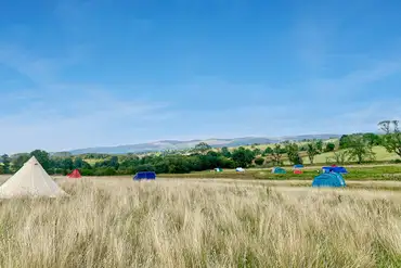 Non electric grass tent pitches