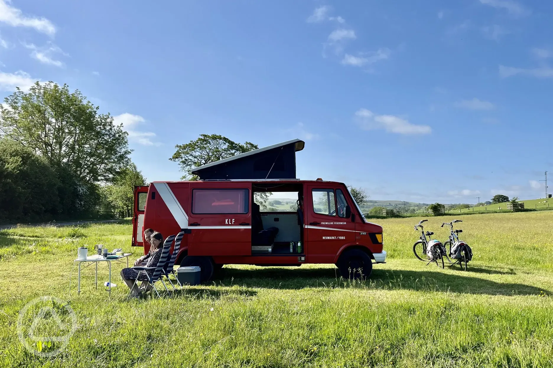 Non electric grass campervan pitches