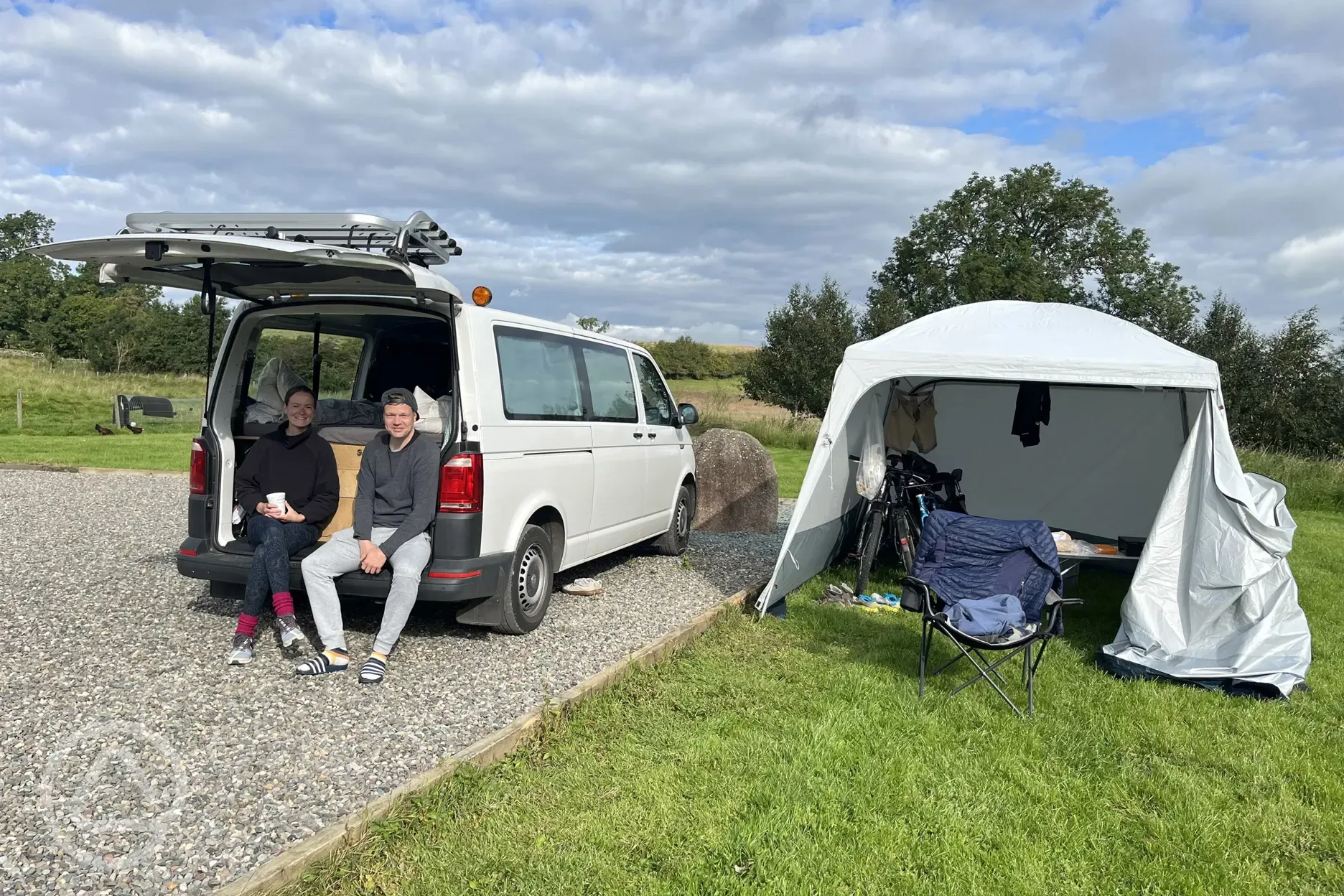 Non electric gravel campervan pitches
