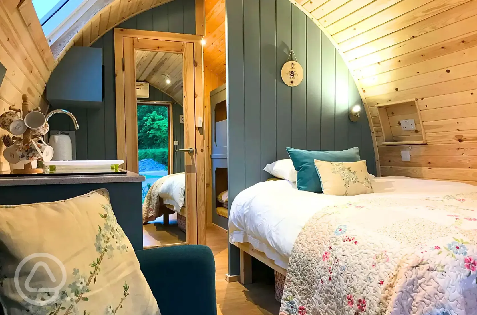 Bramble and Willow glamping pods - double bed