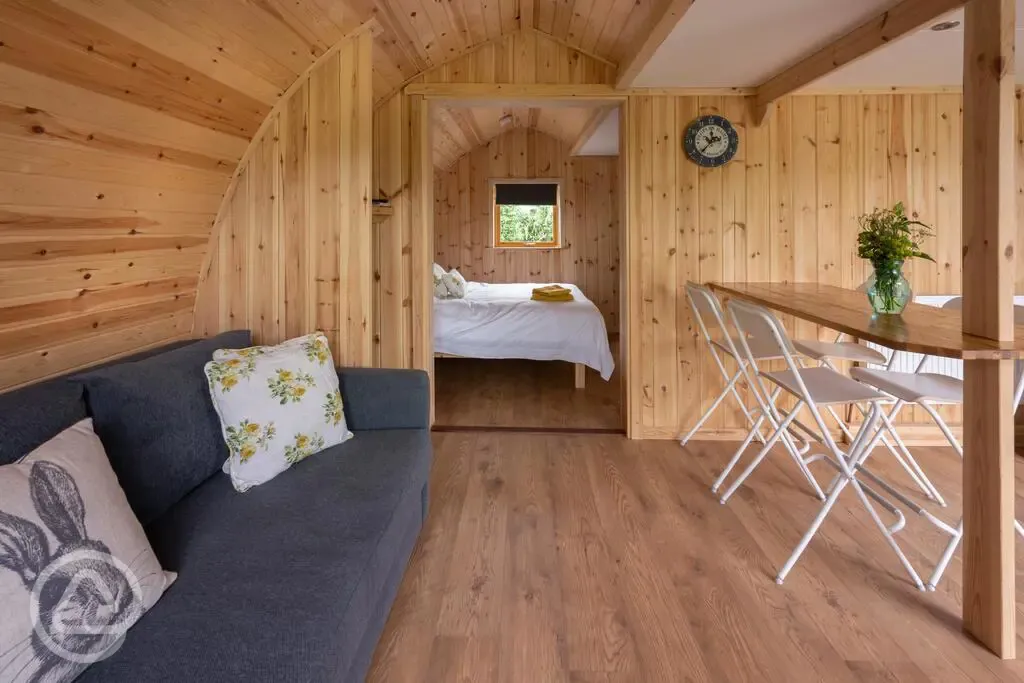 Blossom glamping pod - interior