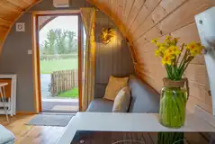 Bramble and Willow glamping pods - interior view Bramble and Willow glamping pods - interior view