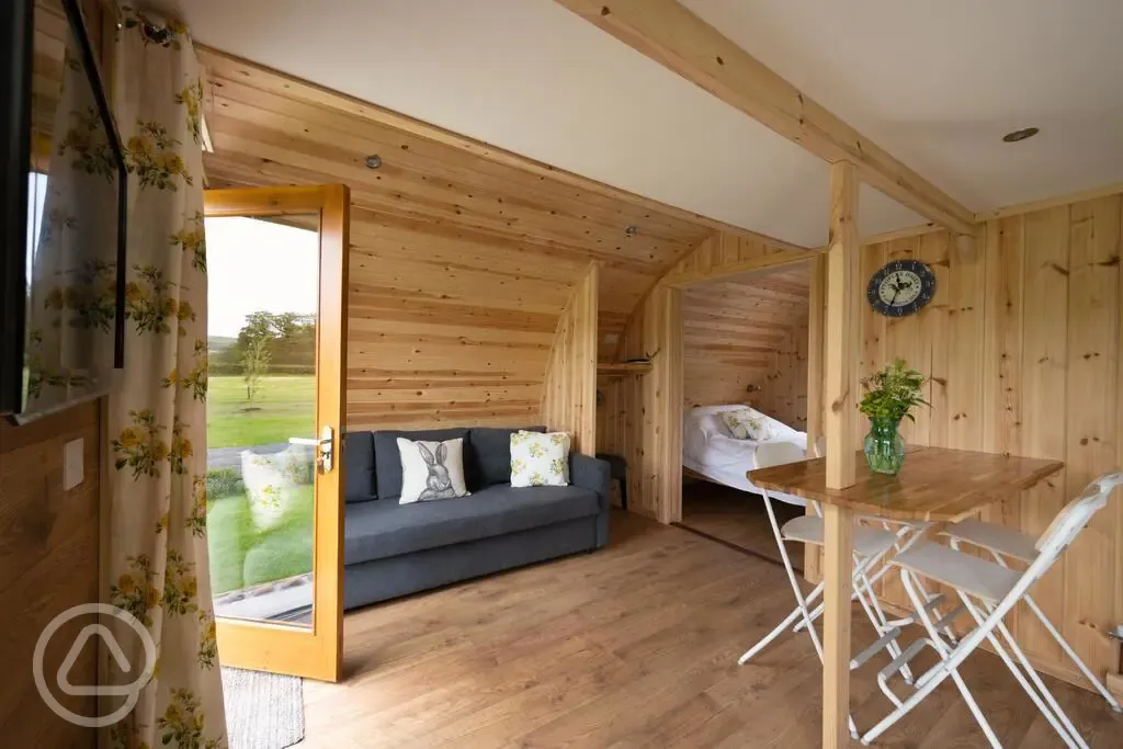 Blossom glamping pod - interior