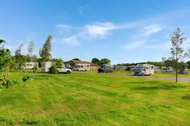 Electric hardstanding pitches at Flaxton Meadows