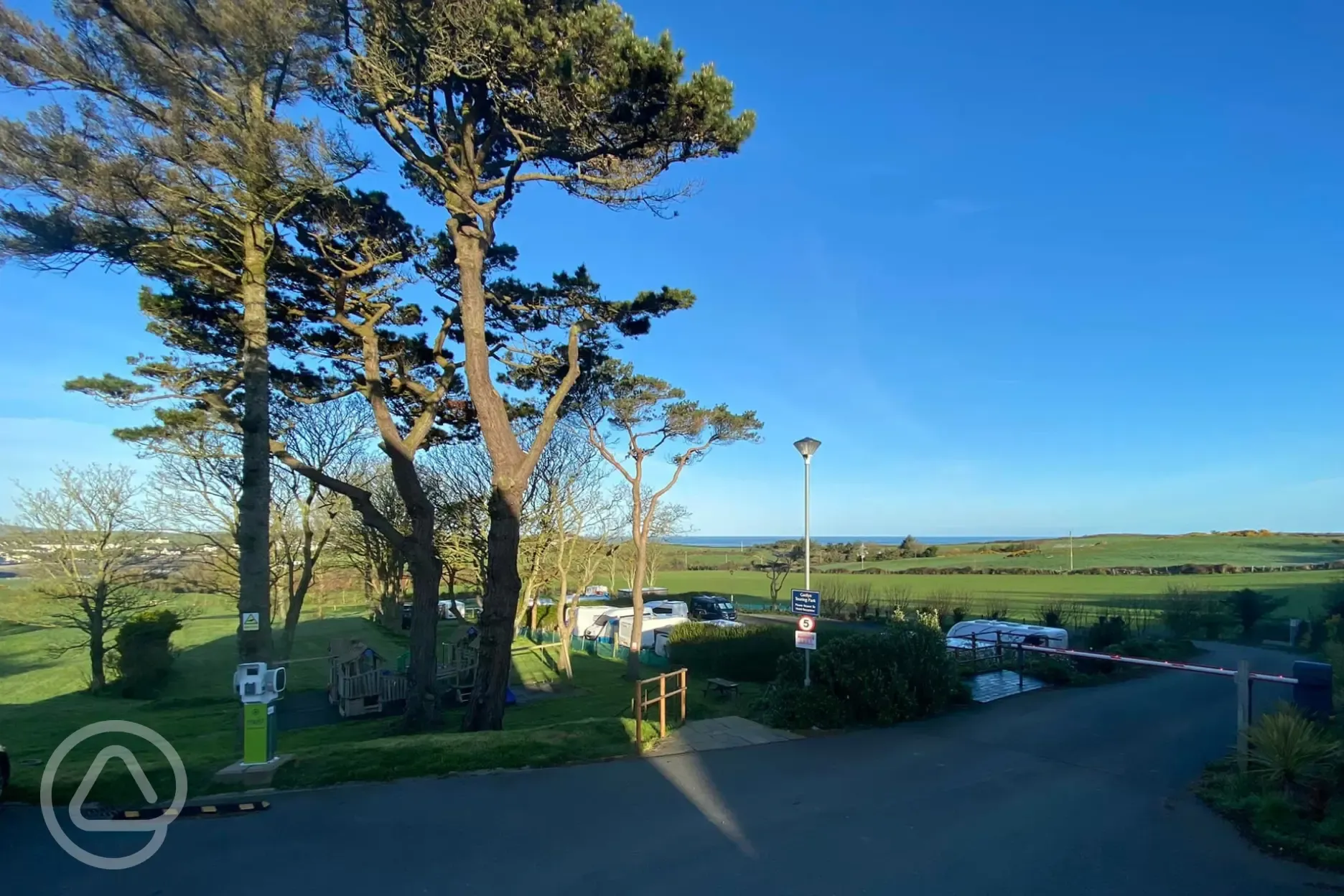 Gated entrance to the campsite