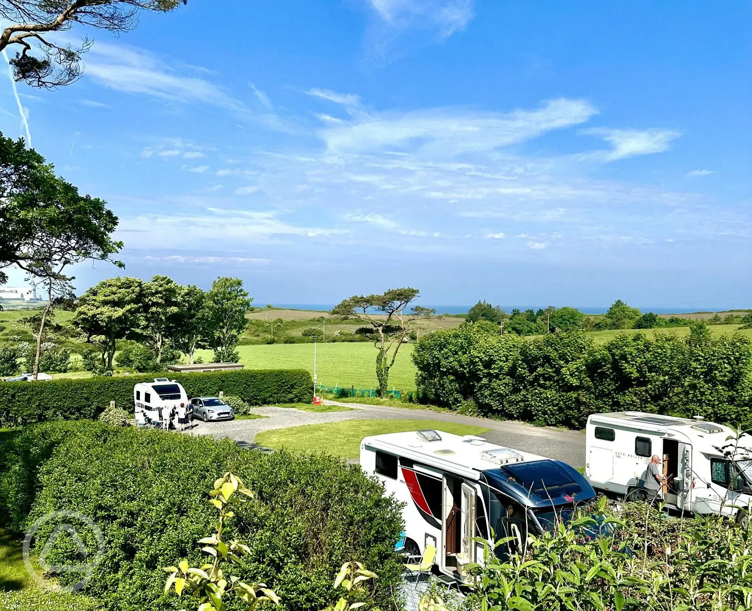 Hedging between areas of the site for privacy
