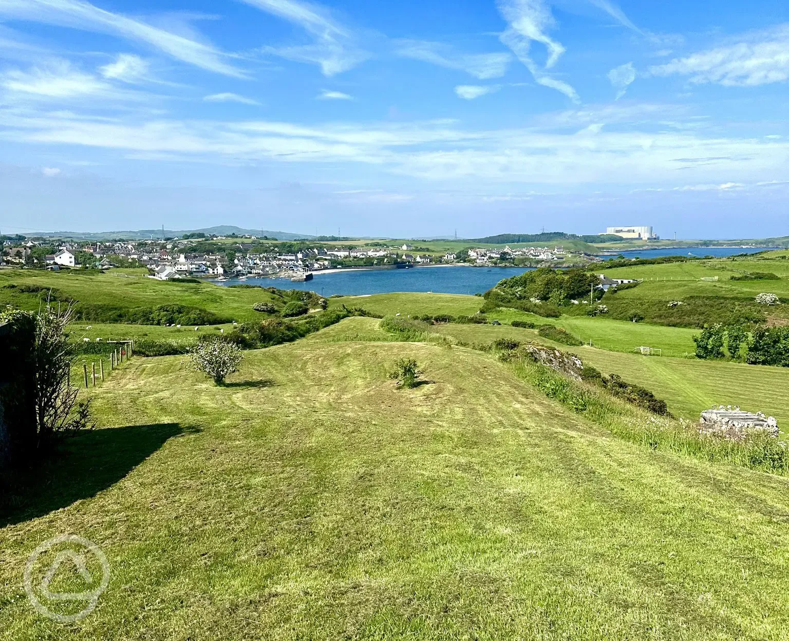 Views to Traeth Mawr Big Beach (a five minute walk away)
