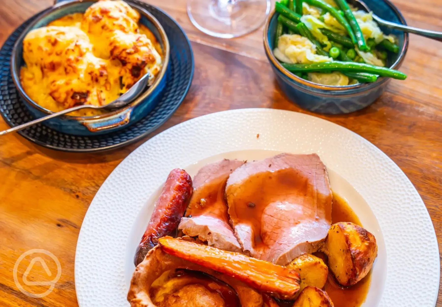 Sunday roast from the onsite pub