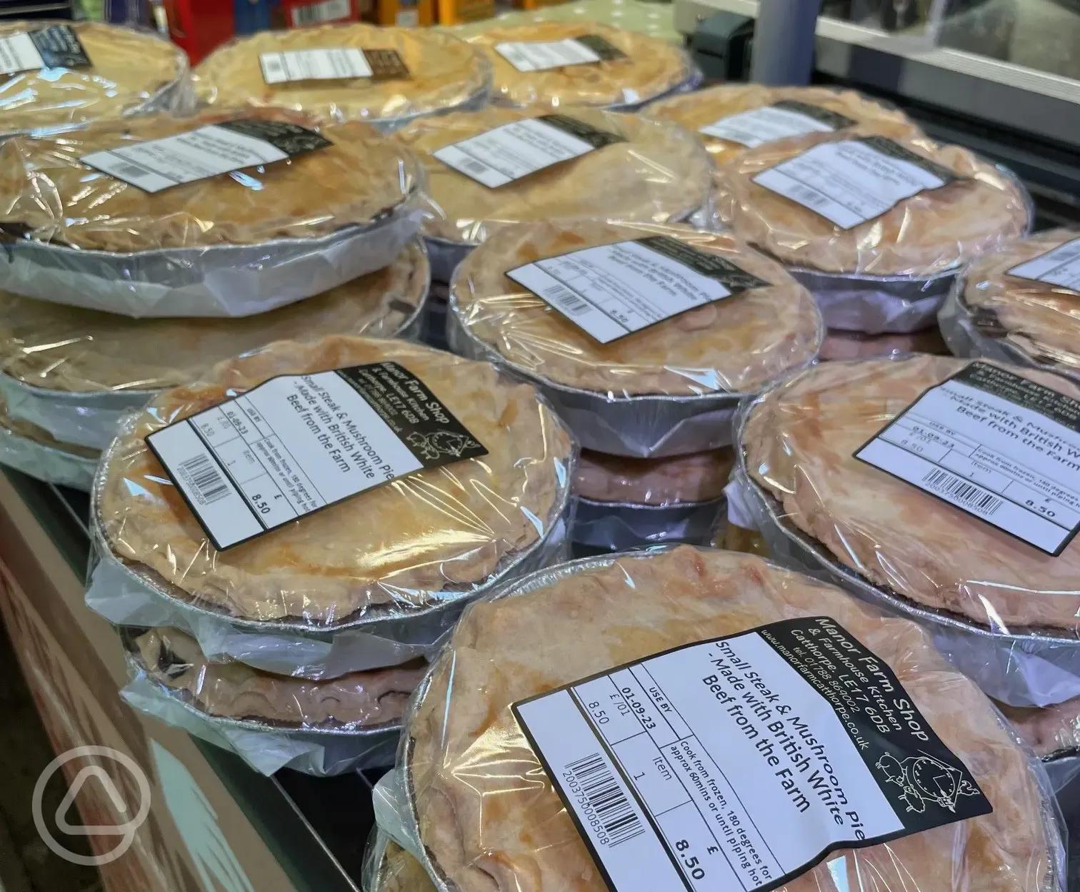 Homemade pies available to purchase