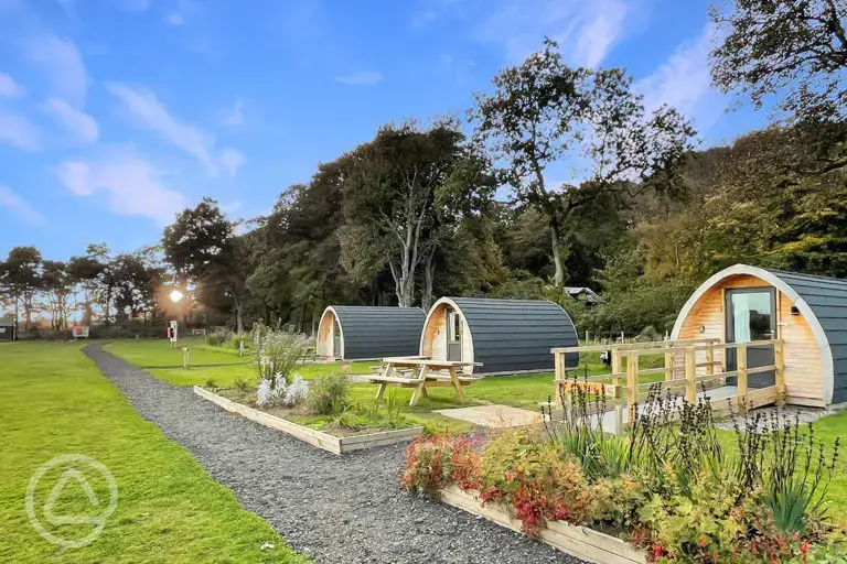 Pods at Silverburn Park Campsite