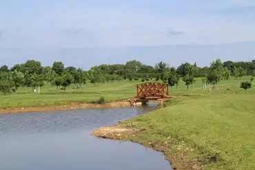Golf course beside the lake at Henstridge Golf and Leisure