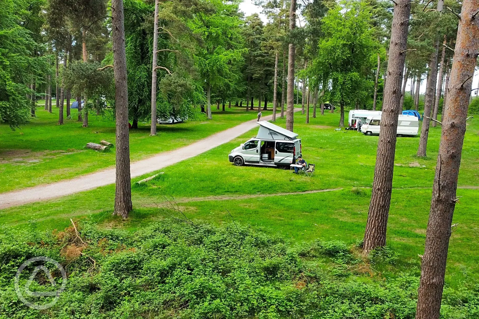 Hardstanding and grass pitches