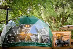 Glamping dome exterior