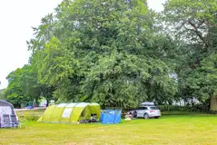 Grass 5m x 7.5m pitches with 10 amp electric hook ups