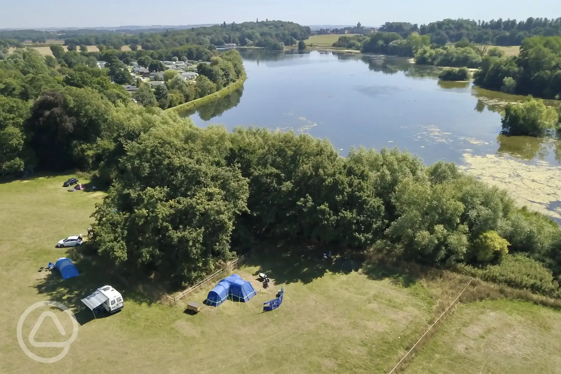 Aerial of waterside pitches