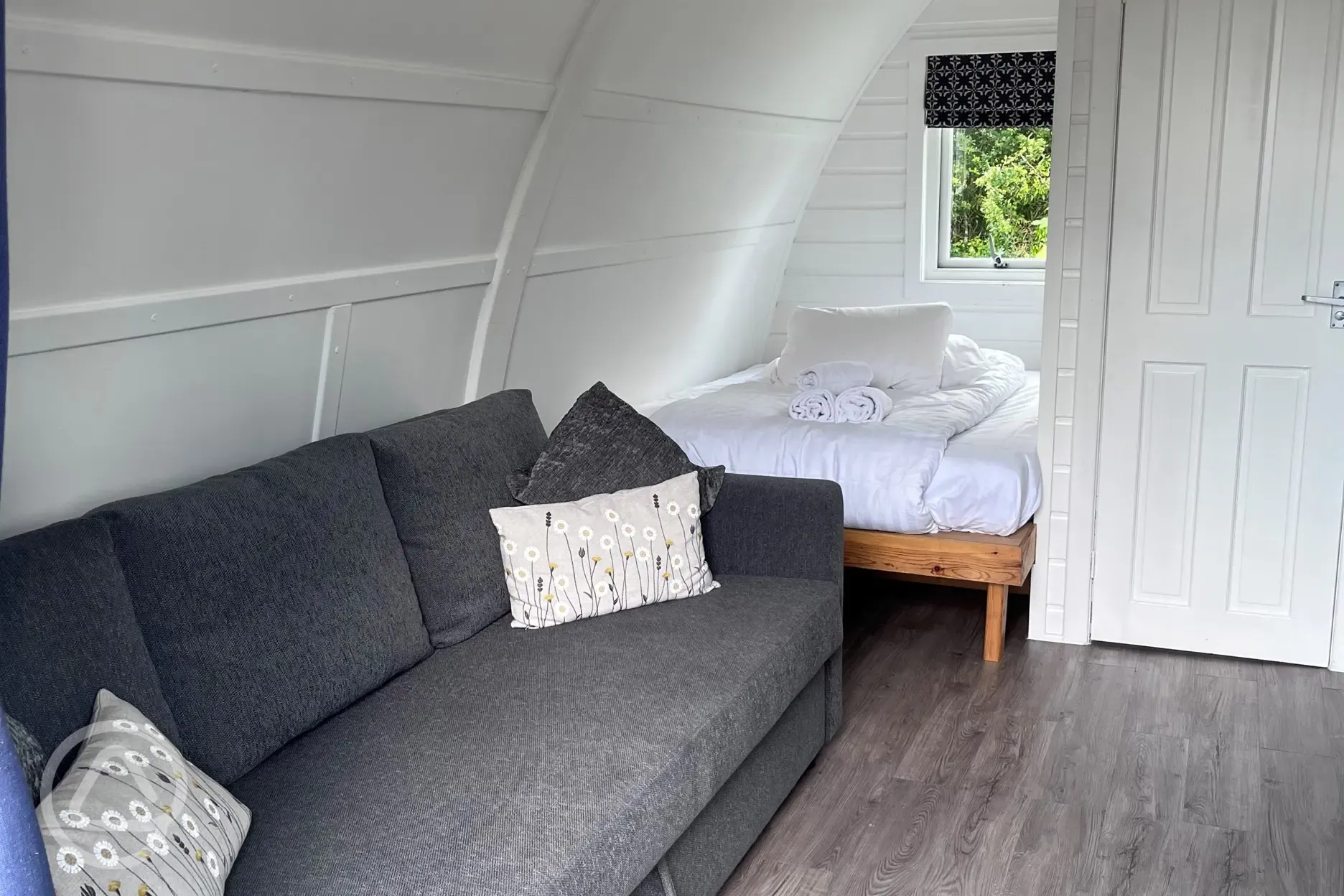 Adult only ensuite glamping pod interior- pet free