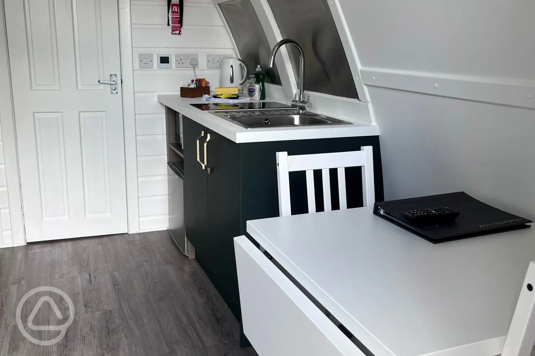 Adult only ensuite glamping pod interior- pet free