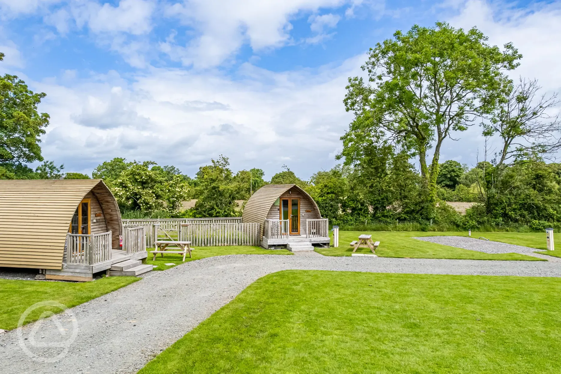 Four person glamping pods