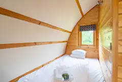 Four person glamping pod double bed