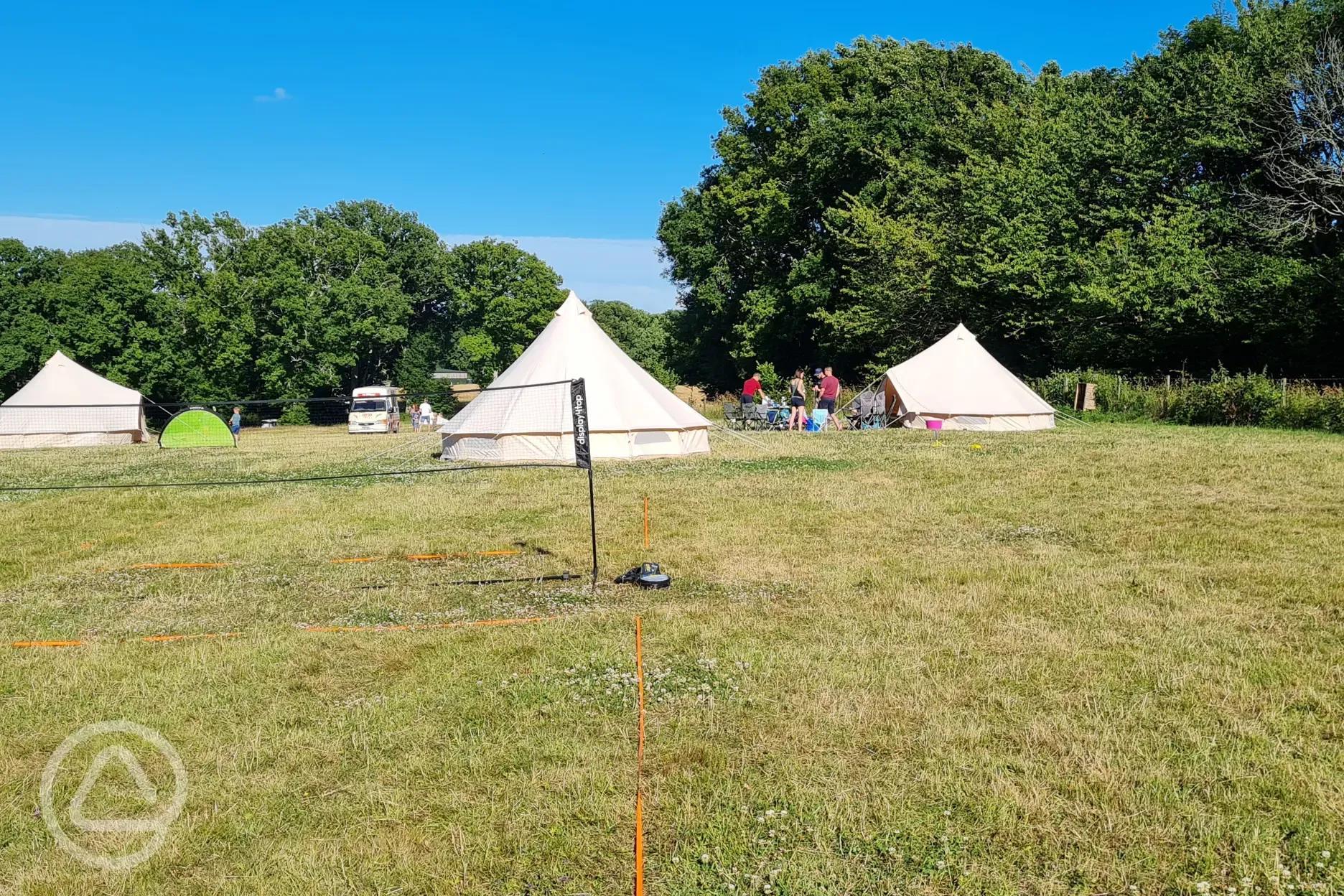 Games in the camping field 