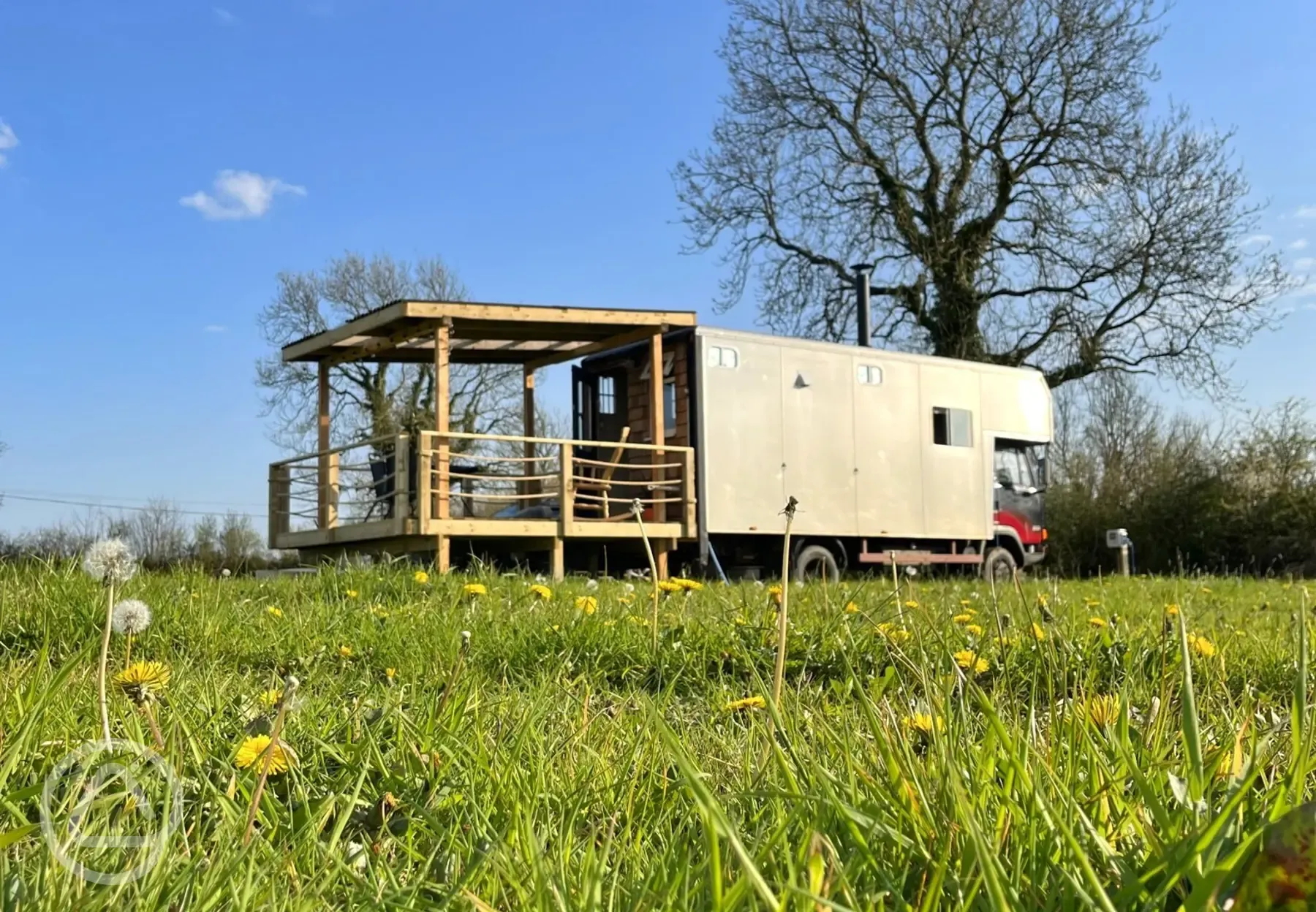 Outside view of Horse lorry.