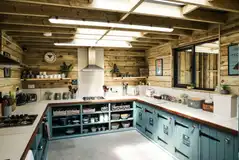 Safari tents shared kitchen