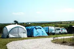 Grass pitches with non electric, electric and fully serviced options