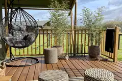 Safari tent - outdoor decking area Safari tent - outdoor decking area