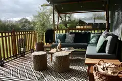 Safari tent - outdoor decking area Safari tent - outdoor decking area