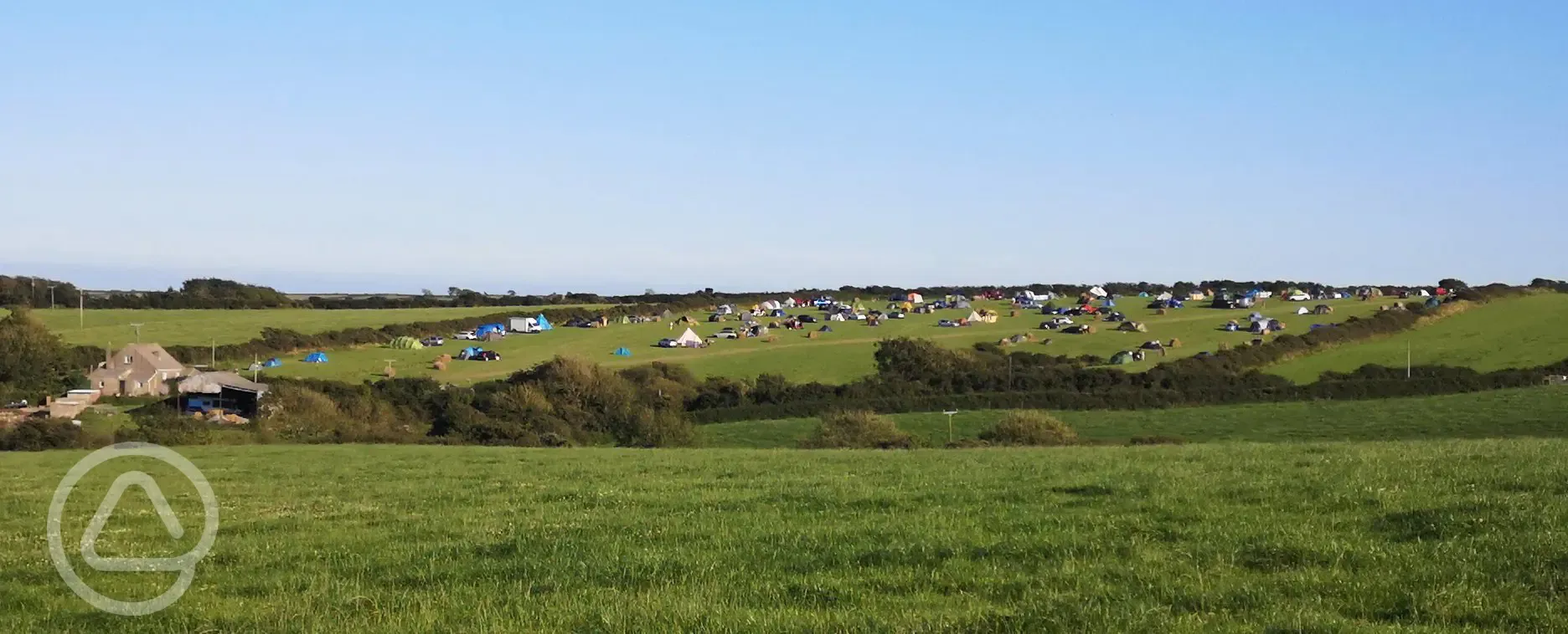 Campers on the hill at Fairview Camping 