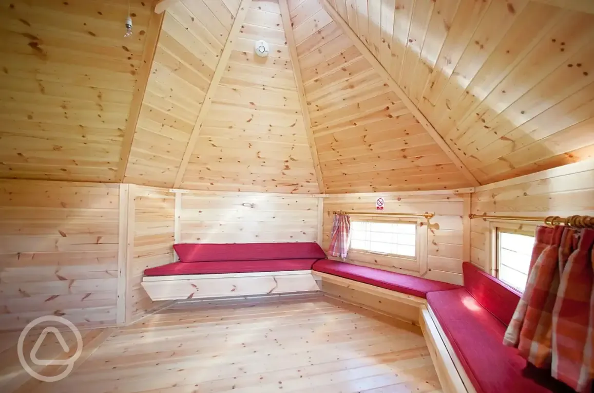Camping cabin interior
