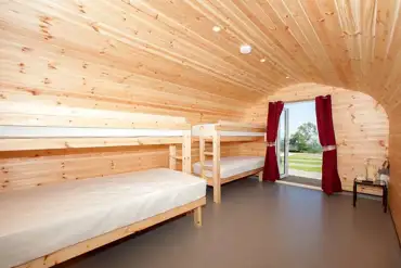 Glamping camping pod interior