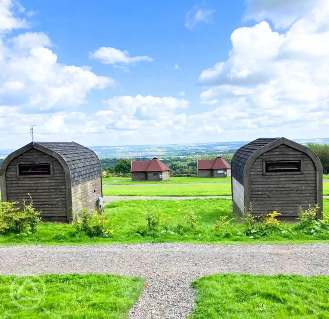 Pods and countryside views