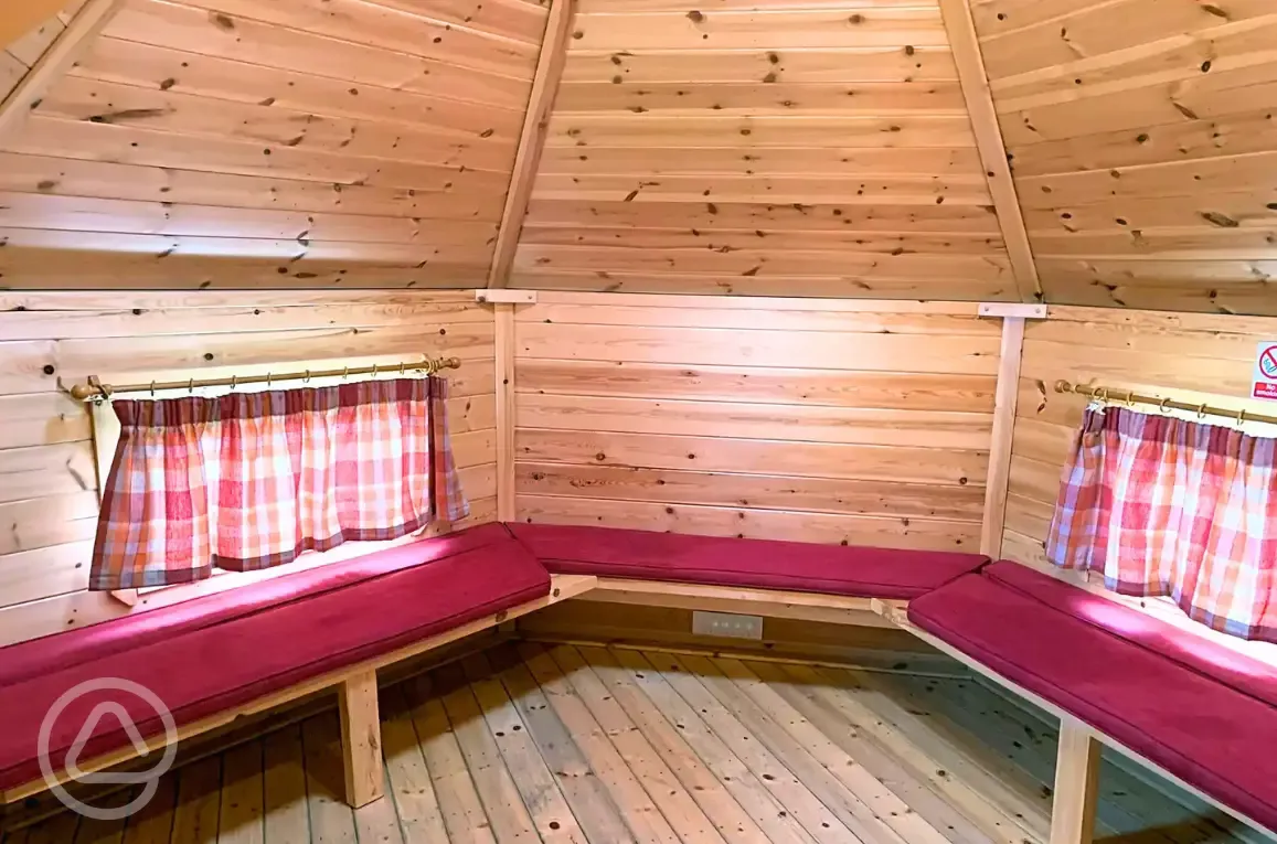 Camping cabin interior