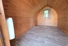 Unfurnished camping pod interior Unfurnished camping pod interior