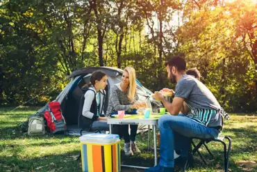 Non electric grass tent pitches