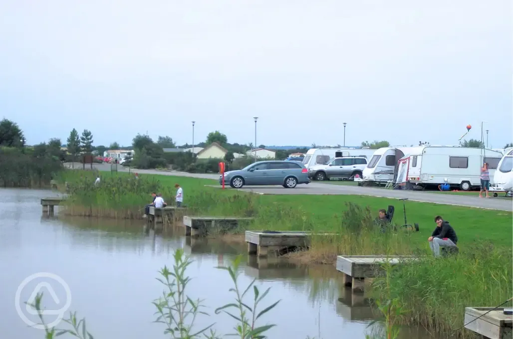 Lakeside touring pitches