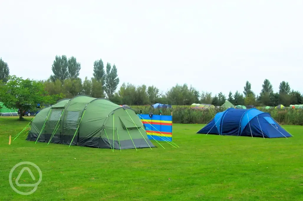 Non electric grass tent pitches