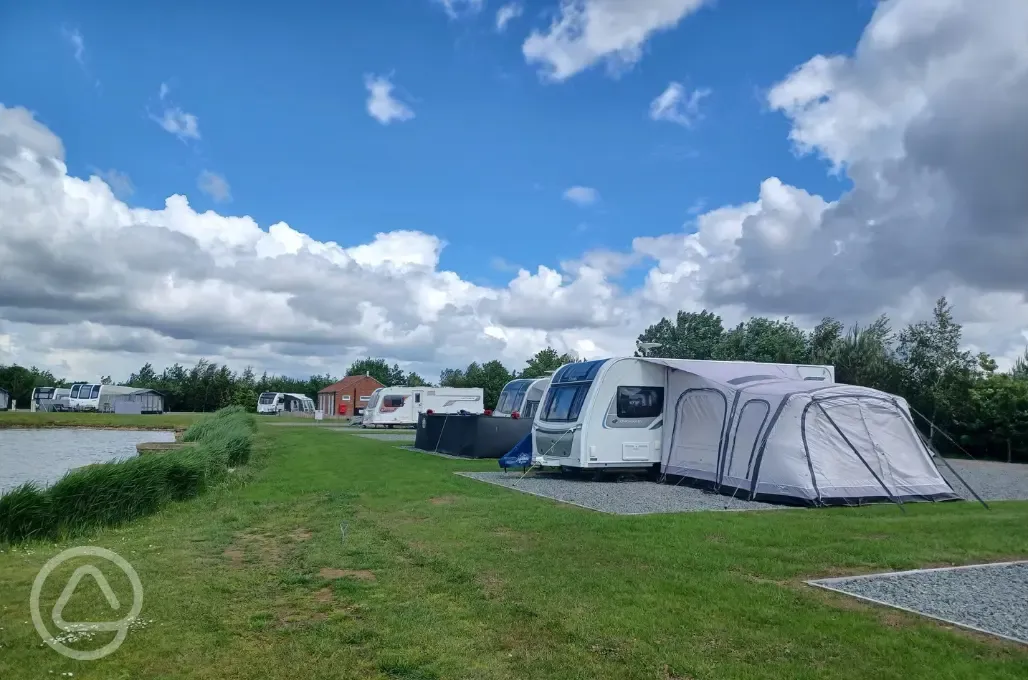 Fully serviced hardstanding pitches (adults only, lake view)