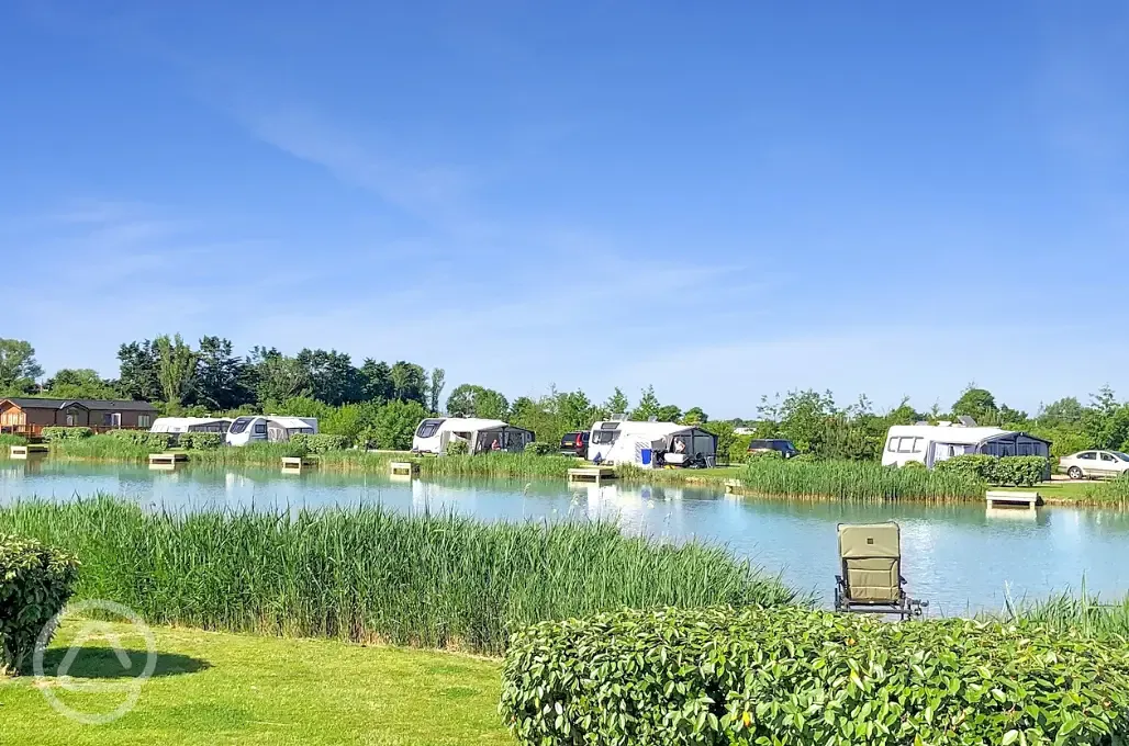 Fully serviced hardstanding pitches (adults only, lake view)