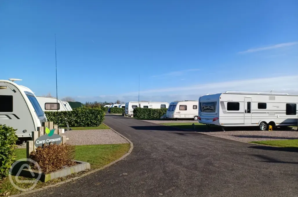Fully serviced hardstanding caravan pitches