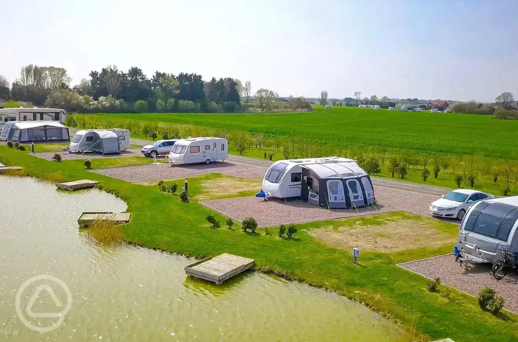 Fully serviced hardstanding pitches (adults only, lake view)