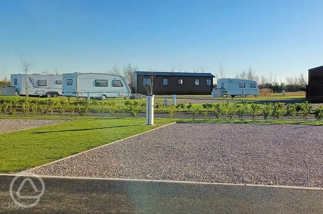 Fully serviced hardstanding caravan pitches