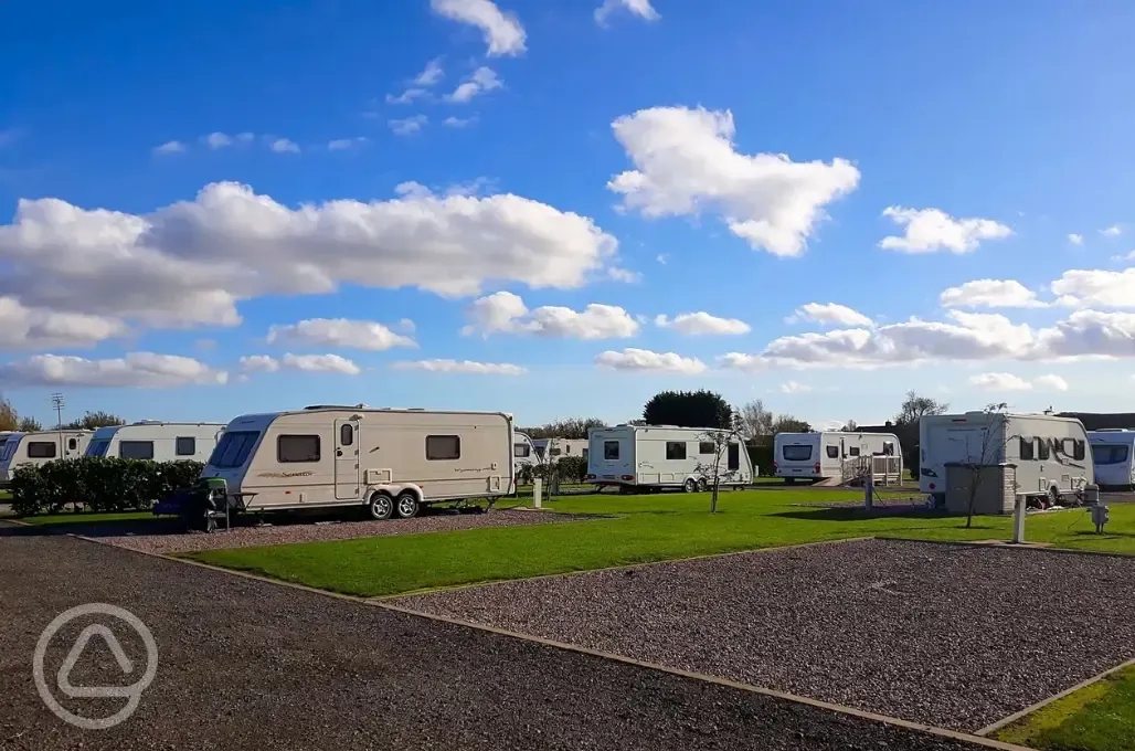 Fully serviced hardstanding caravan pitches