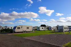 Fully serviced hardstanding caravan pitches