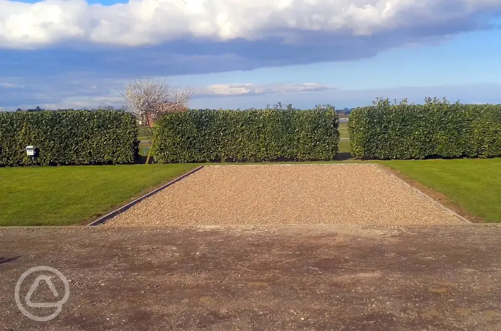 Electric grass and gravel hardstanding pitches